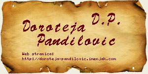 Doroteja Pandilović vizit kartica